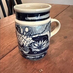 Vintage Taylor & Ng Primitives Hippo and Frog Mug - 1976